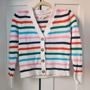 LOFT Striped Cardigan Sweater